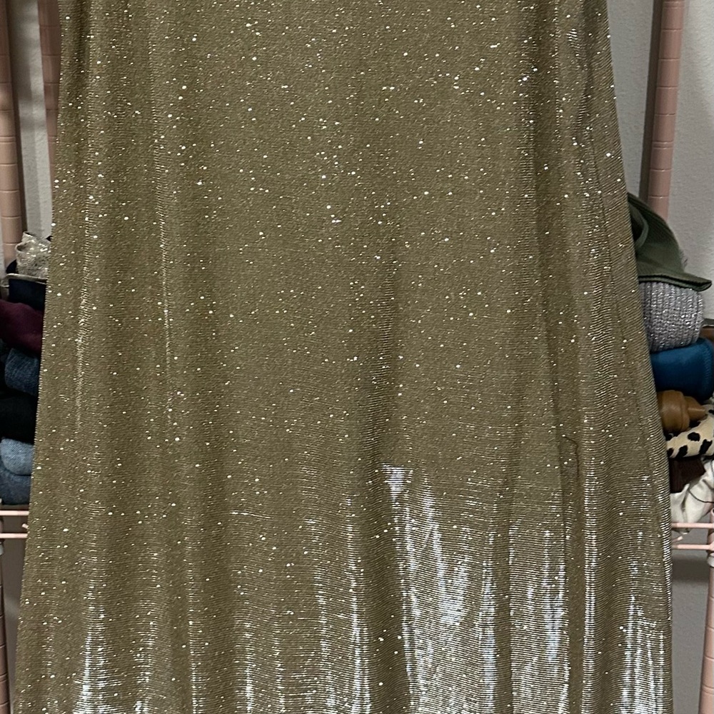 Vince Camuto Gold Sparkle Maxi Dress
